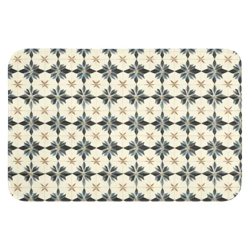 Sierlijk - Ornament - Blauw WCmat klein 1009 -3d