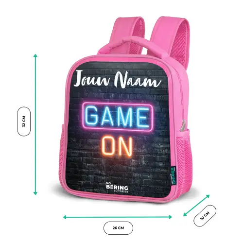 Game - Neon - Muur Kinderrugzak - Roze middel -productfoto_formaten