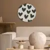 Hartjes - Zwart - Beige Akoestische PET Vilt - Rond klein -sfeer1