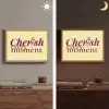 Cherish every moment - Cocktailglas - Geel Light Box met batterij (Wandlamp) middel -sfeer3