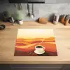 Koffie - Landschap - Oranje - Koffiebonen Inductie beschermer vinyl 3mm middel -sfeer5