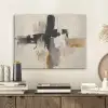 Penseelstreken - Ruw - Abstract - Beige PET vilt klein -sfeer1