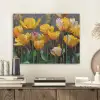 Tulpen - Geel - Penseelstreken - Abstract PET vilt klein -sfeer1