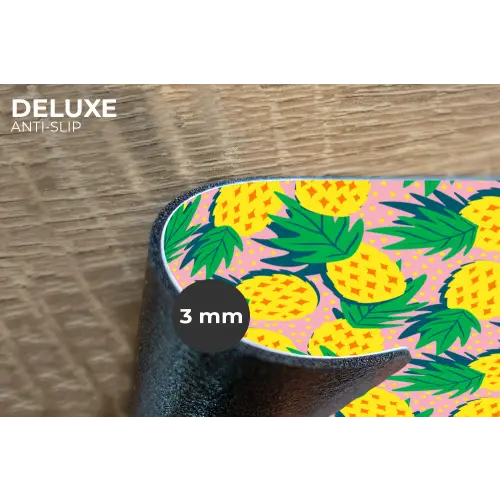 Ananas - Geel - Groen - Tropisch Placemat vinyl groot 368 -closeup