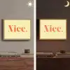 Nice - Oranje - Geel - Minimalistisch Light Box met batterij (Wandlamp) middel -sfeer3