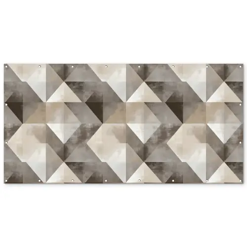 Geometrisch - Motief - Aardetinten Balkonbeschermer Duitsland klein 596 -zz_3d