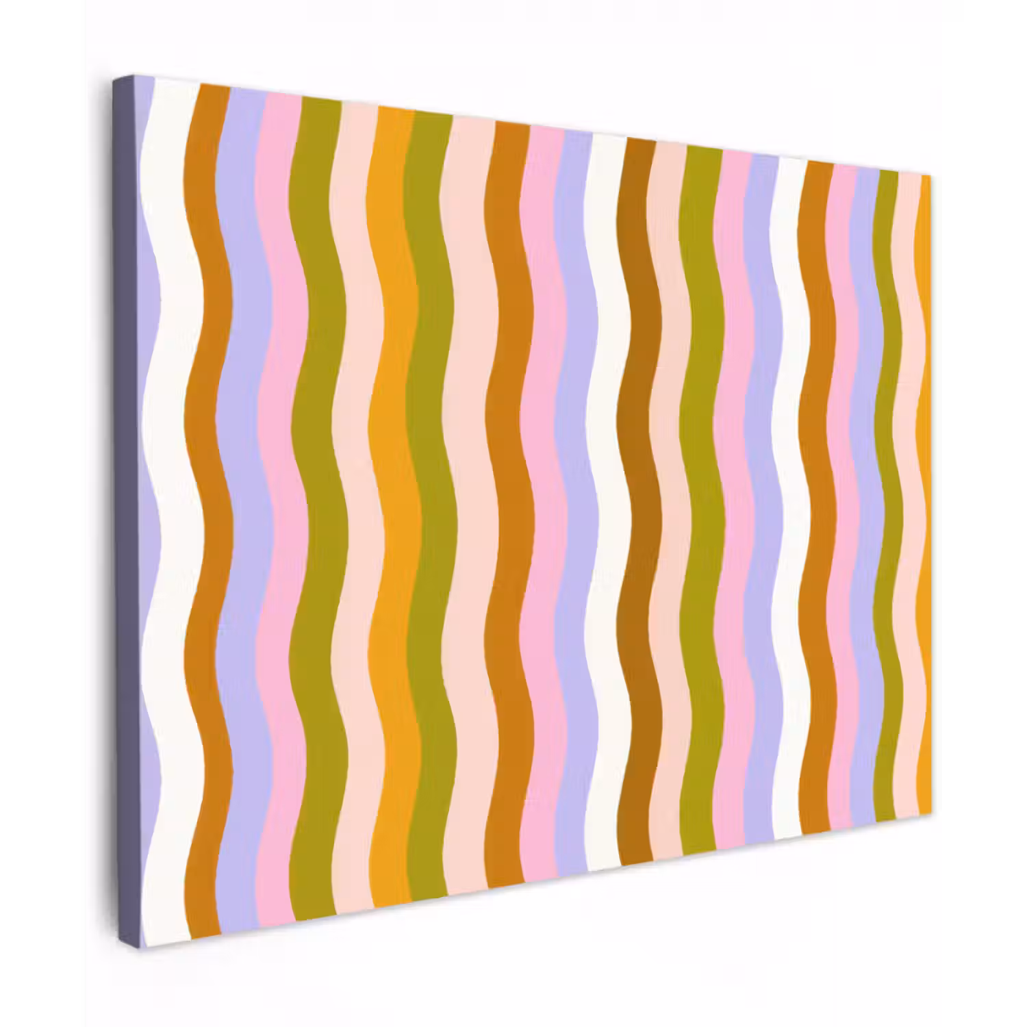Leinwandbild - Linien - Wellen - Pastellfarben - Muster