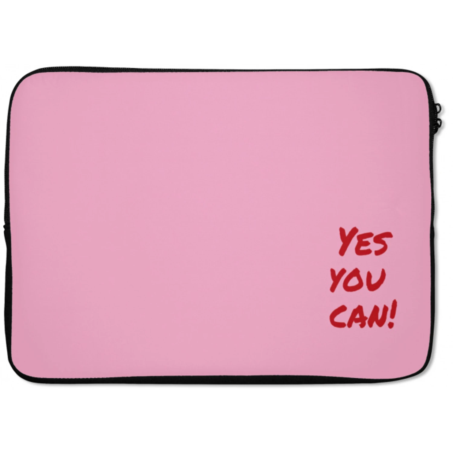 Yes you can do it - Rood - Roze laptophoes neopreen klein -zkaufland3dotto
