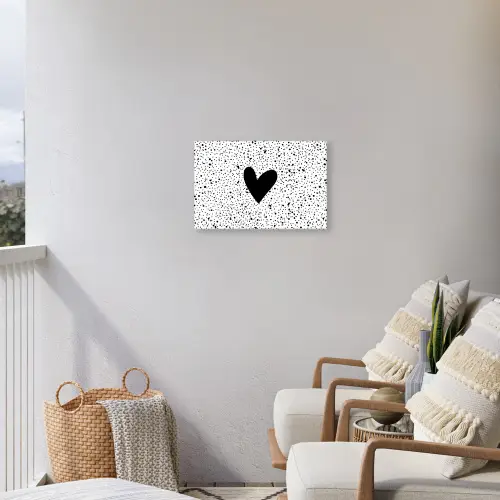 Hartje - Design - Wit Tuinposter op houten frame 2 cm dik klein -sfeer1