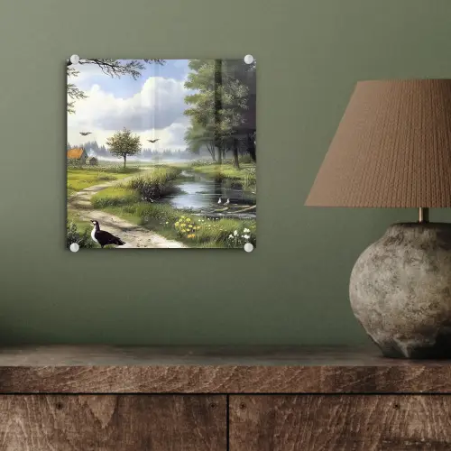Zandpad - Groen landschap - Water plexiglas 5mm klein -sfeer3