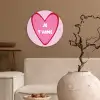 Hart - Frans - Valentijn - Roze Wandcirkel plexiglas klein -sfeer1