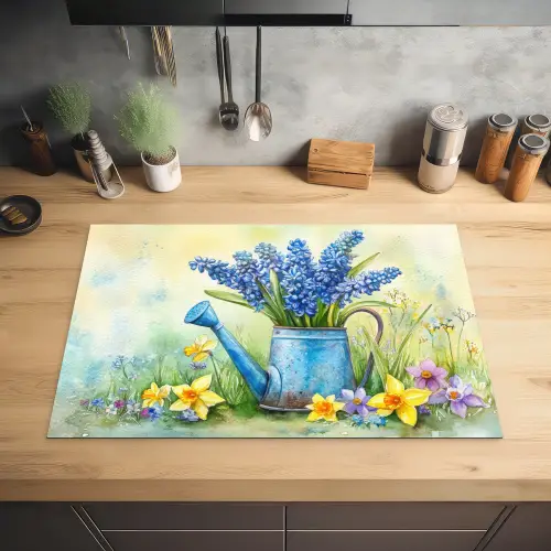 Gieter - Lavendel - Bloesems Inductie beschermer vinyl 3mm klein -sfeer5