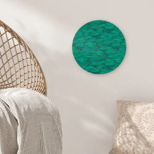 Vloeiend - Olie - Texturen - Groen Wandcirkel plexiglas klein 852 -sfeer5
