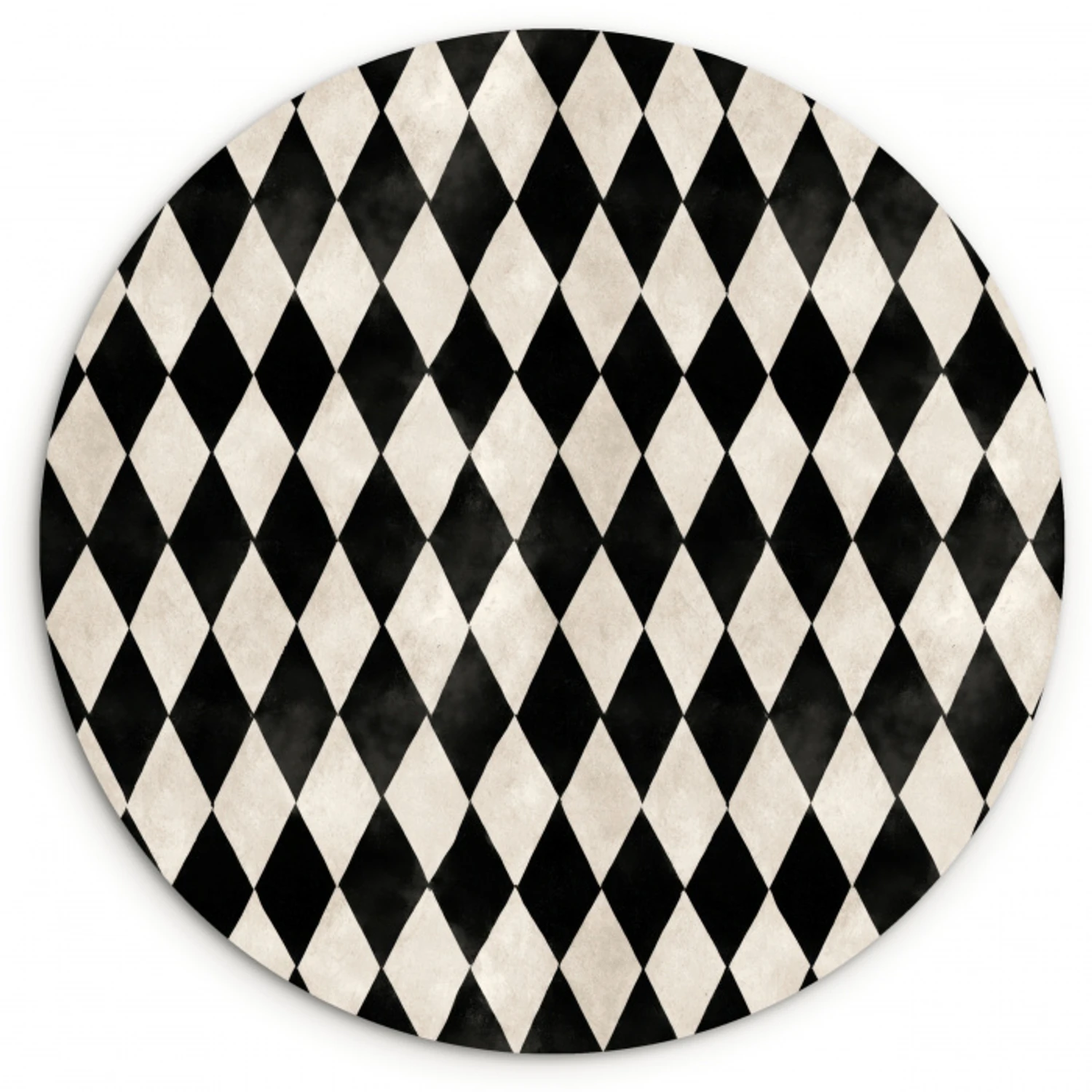 Klassiek - Patroon - Zwart Wandcirkel kunststof plaat 5mm dik klein 188 -3d