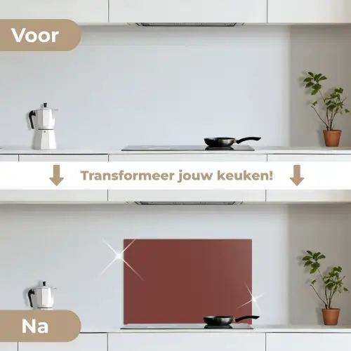 Palet - Rood - Interieur keuken achterwand spatscherm klein 900 -voor_na_NL