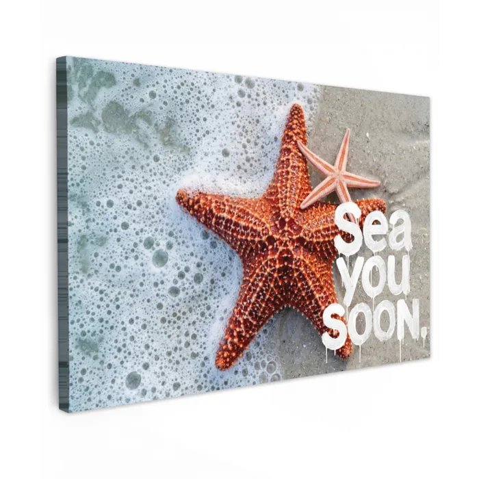 Sea you soon - Zeester - Zee canvas 2cm klein -z3d