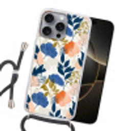 Bloemen - Botanisch - Kleurrijk Hoesje iPhone 16 Pro Max met koord klein 804 -sfeer1