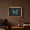 Vlinder - Blauw - Contrast Light Box met batterij (Wandlamp) middel -sfeer4