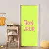 Groen - Roze bonjour - art-deco deurposter klein -sfeer4