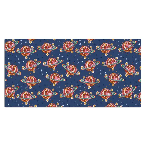 Disco - Blauw - Patroon Muismat XXL klein 681 -3d_leeg