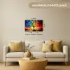 Boom - Kleurrijk - Verflook - Abstract Canvas - Meerluiken 3 luik klein -sfeer6-formaat