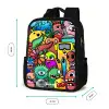 Expressief en druk patroon met monsters Rugzak - Zwart middel -productfoto_formaten