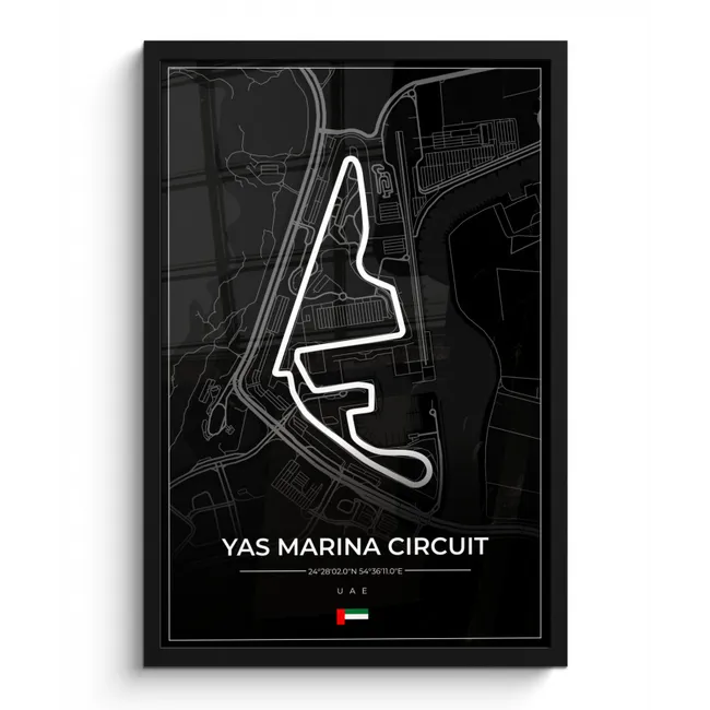 Photo Frame - Race track - Yas Marina Circuit - Circuit - F1 - Abu Dhabi - Black