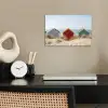 Strand - Huisjes - Kleurrijk - Duinen poster papier klein -sfeer1