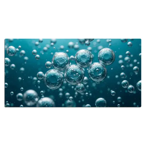 Luchtbellen - Dynamisch - Blauw Muismat XXL klein -3d_leeg