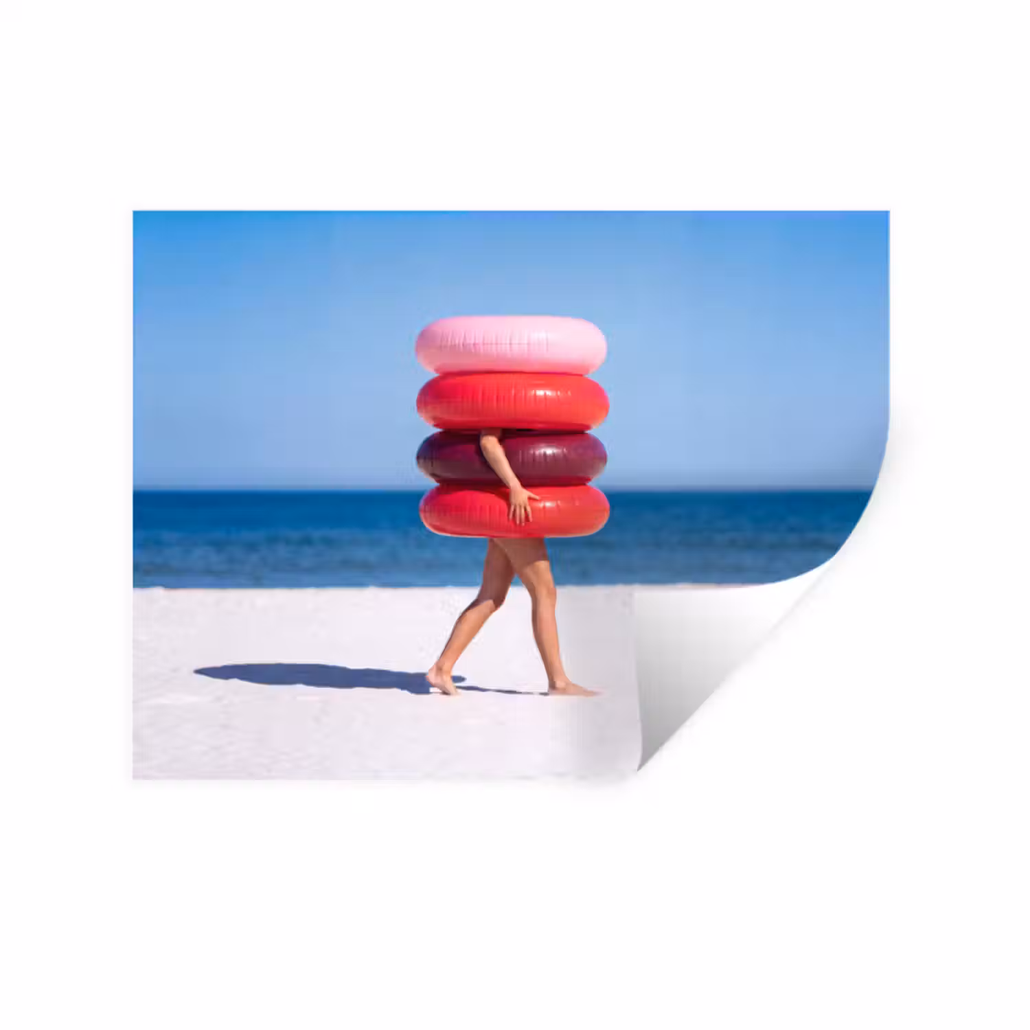 Wandtattoo – Menschen – Strand – Sommer – Freizeit – Farbenfroh