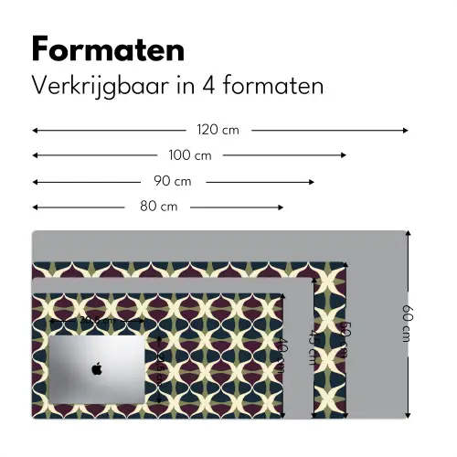Abstract - Retro - Kleurrijk Muismat XXL klein 681 -sfeer5