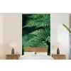 Varenblad - Groen - Structuur - Wazig fotobehang vinyl groot -bed