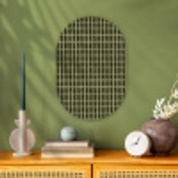Ritmisch - Effect - Groen Wandcirkel Ovaal Forex klein 630 -sfeer2