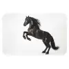 Zwart - Paard - Portret Badmat klein -3d