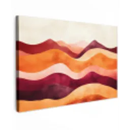 Abstract - Landschap - Golven Tuinposter op houten frame 2 cm dik klein -3d