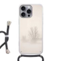 Boom - Mist - Sneeuw - Winter - Minimalistisch Hoesje iPhone 16 Pro Max met koord klein -3d