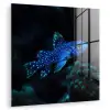 Vis - Stippen - Koraal - Blauw plexiglas 5mm klein -zzzproduct_nieuw