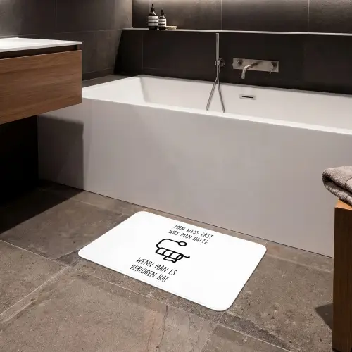 Quotes - Wit - WC papier - Humor Badmat klein -sfeer3