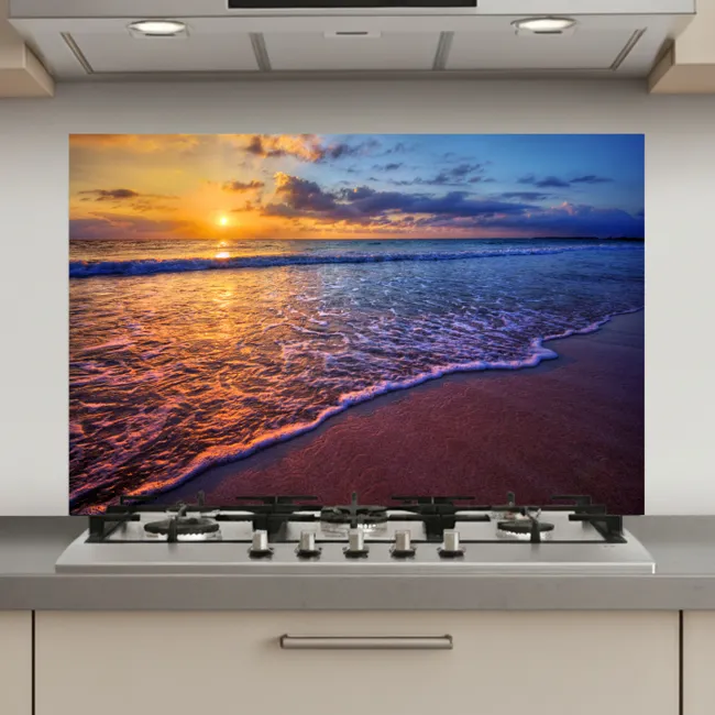 Zee - Strand - Zonsondergang - Wolken - Horizon keuken achterwand spatscherm klein -3d_website