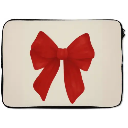 Strik - Symmetrisch - Rood - Lint laptophoes neopreen klein -zkaufland3dotto