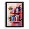 Planken - Boeken - Bladeren fotolijst zwart zonder passe partout klein -3d