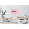 Statement - Krachtig - Roze Muursticker klein -eettafel