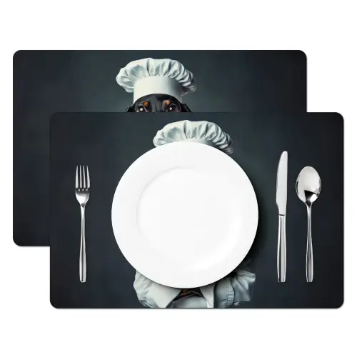 Hond - Garde - Kok Placemat vinyl groot -zzsfeer2_Kitchenyeah-website