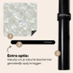 Parelmoerglans - Wit - Schelp Inductie beschermer vinyl 3mm middel 274 -zzzzzzz-induclip_NL