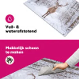 Hert - Winter - Bos - Natuur - Wit Inductie beschermer vinyl 3mm klein -wsfeer6_website