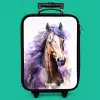 Aquarel paard met paarse manen Kinderkoffer - Zwart klein -zzz_website3d_nbs