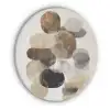 Ovaal - Kleurvlakken - Penseelstreken Akoestische PET Vilt - Rond klein -3d