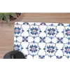 Modern - Patroon - Blauw - Roze muismat rubber klein 262 -closeup