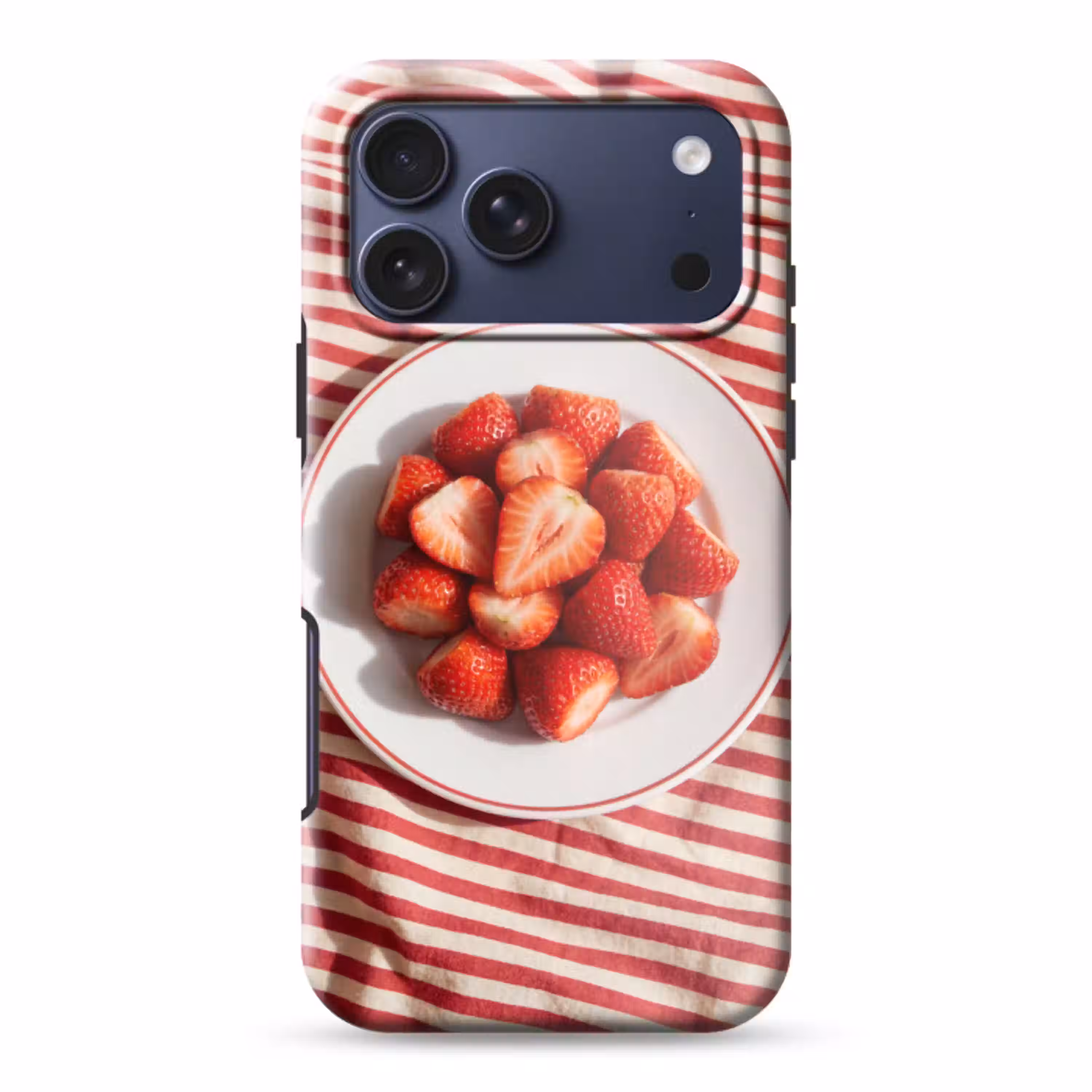 Eten - Aardbeien - Fruit - Zomer - Rood Toughcase MagSafe Apple iPhone 17 Pro Max klein -3d