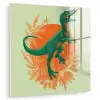 Dinosaurus - Groen - Planten - Cirkel plexiglas 5mm klein -zzzproduct_nieuw